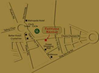 Rattana Mansion (Phuket) Map Rattana Mansion (Phuket) Map